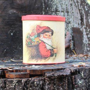 Metal Empty Tin/Container Santa Claus Christmas theme